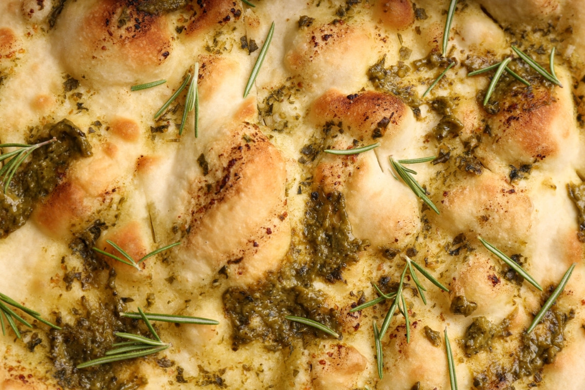Reteta focaccia cu pesto  