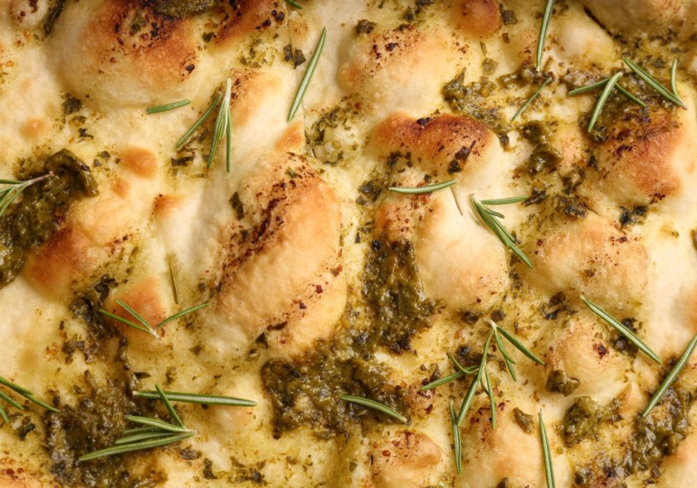 Reteta focaccia cu pesto  